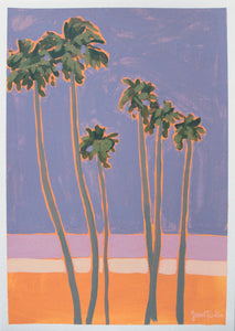 "LA Palm Trees 4" 21x30cm original acrylic painting on paper