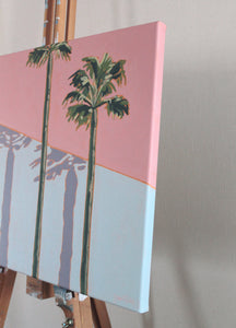 "Pink Skies" 40x50cm original acrylic painting on canvas