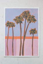Load image into Gallery viewer, &quot;LA Palm Trees 1&quot; 21x30cm original mixed media painting on paper