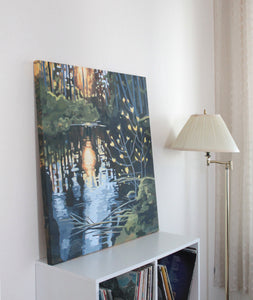 "Löytöretki" 80x70cm original acrylic painting on canvas