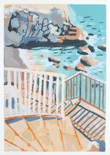 Load image into Gallery viewer, &quot;Beach Steps&quot; original mixed media painting on paper