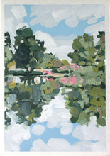 Load image into Gallery viewer, Parc des Ibis original acrylic landscape painting on paper