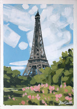 Load image into Gallery viewer, Paris landscape Tour Eiffel original acrylic painting on paper