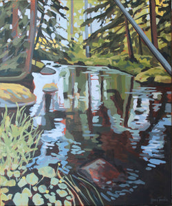 "Salapaikka" 60x50cm original acrylic painting on canvas