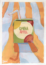 Load image into Gallery viewer, "Apple Juice Box" 21x15cm original acrylic painting on paper