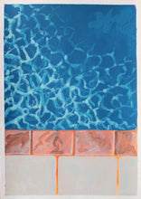 Load image into Gallery viewer, &quot;Poolside&quot; 30x21cm original acrylic painting on paper