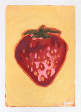 Load image into Gallery viewer, &quot;Yellow Strawberry&quot; 15x10,5cm original acrylic painting on paper