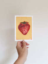 Load image into Gallery viewer, &quot;Yellow Strawberry&quot; 15x10,5cm original acrylic painting on paper