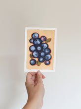 Load image into Gallery viewer, &quot;Yellow Blueberries&quot; 15x10,5cm original acrylic painting on paper
