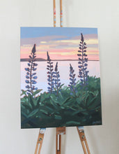 Load image into Gallery viewer, &quot;Lupine Sunset&quot; original acrylic painting on canvas