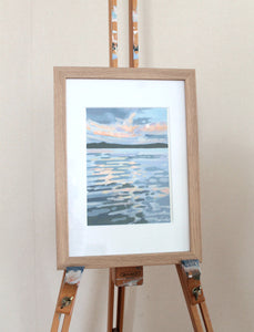 "Järvellä II" original acrylic painting on paper