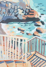 Load image into Gallery viewer, &quot;Beach Steps&quot; original mixed media painting on paper