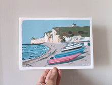 Load image into Gallery viewer, &quot;Étretat II&quot; 21x15cm original acrylic painting on paper