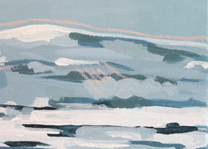 "Snowy Hilltops" - original acrylic painting on canvas