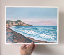 Load image into Gallery viewer, &quot;Sunset in Blue Beach&quot; - original acrylic painting on paper