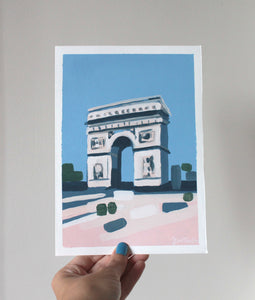 "Arc de Triomphe" - original acrylic painting on paper